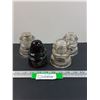 Image 1 : (4) Glass Insulators: Clear & Brown