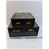 Image 1 : (2) Metal Shop Organizing Drawer Sets w/ Contents - 15" x 19" x 7" & 13" x 15" x 7" - Prefer Pick-Up