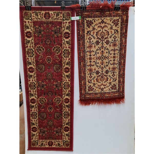 (2) Rugs: 60" x 18" & 18" x 40"