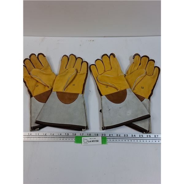 (2) CN Work Leather Gloves: Size Large