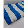 Image 2 : (2) Blue & White Striped Bath Towels