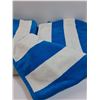 Image 3 : (2) Blue & White Striped Bath Towels