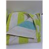 Image 3 : (2) Green & White Striped Bath Towels