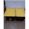 Image 1 : * (2) Storage Totes w/ Lids - 29" x 20" 15.5" - CANNOT SHIP