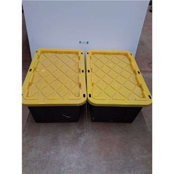 * (2) Storage Totes w/ Lids - 29" x 20" 15.5" - CANNOT SHIP