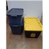 Image 1 : * (3) Storage Totes - Assorted Sizes - CANNOT SHIP