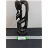 Image 1 : Handcarved Wood African Statue Symbolizing Love - 12" Tall