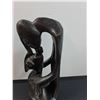 Image 2 : Handcarved Wood African Statue Symbolizing Love - 12" Tall