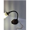 Image 2 : Metal Base & Glass Floral Style Shade Lamp - Works