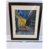 Image 1 : Italian Cafe Print in Frame - 18" x 22" - Some Wear as Pictured