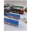 Image 2 : (4) Train Cars & Train Track Bridge Barriers & Train Station w/ Southern Gentleman Army Figurine