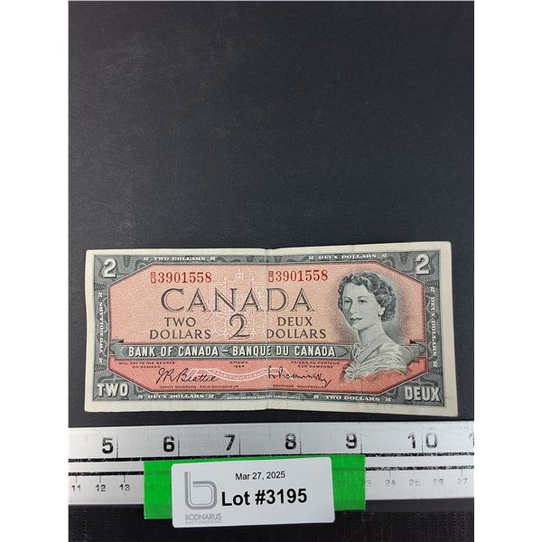 Canadian Two Dollar Bill - 1954 - Beattie/Raminsky