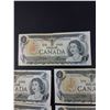 Image 4 : (5) Canadian One Dollar Bills: 1973