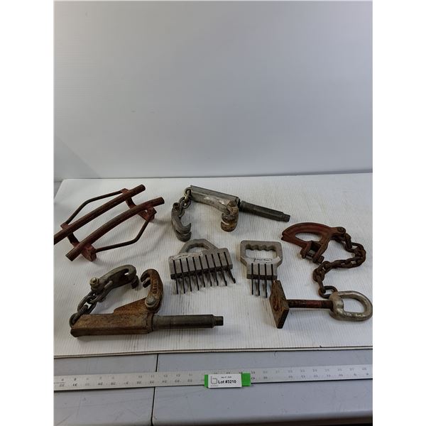 Beam Clamps, Pipe Benders, Bear Claws and assorted Steel Hardware