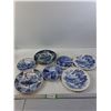 Image 1 : Blue Delft Plates/Wedgewood and One Staffordshire from england