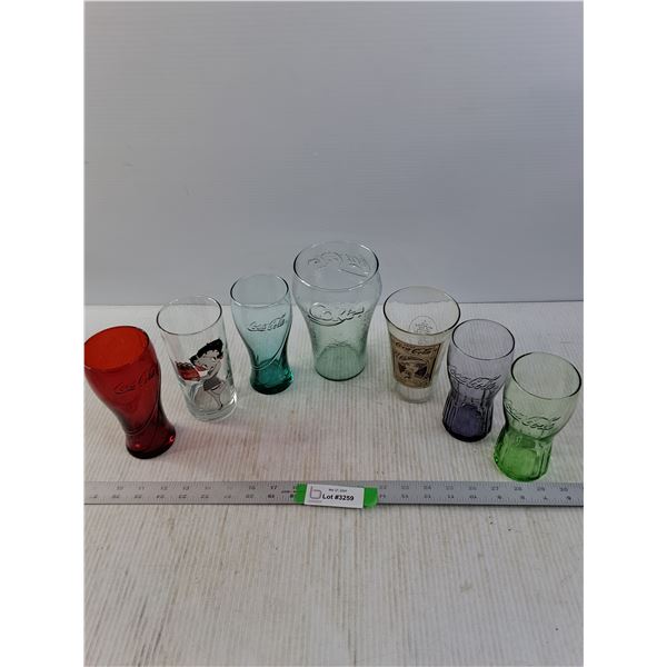 Assorted Coca Cola Drink Glasses