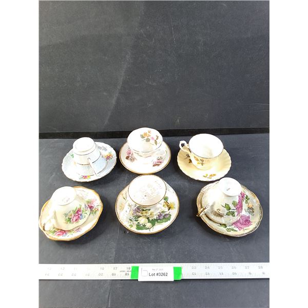 Assorted Tea Cups and Saucers from England and Japan