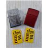 Image 2 : (2) Zippo Lighters and (2) Flints
