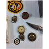 Image 4 : Harley Davidson Thermal Blanket, Motorcycle Folding Knive, Stamper Watch, Sturgis Shirt Pin and Misc