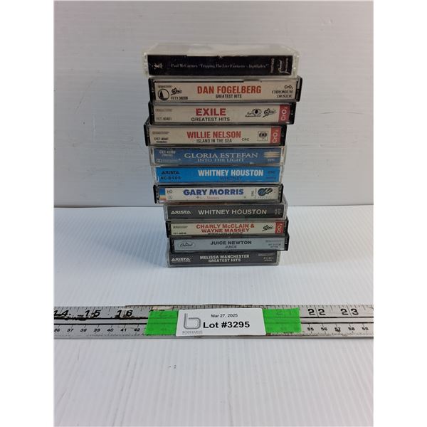 (11) Audio Cassettes - Exile, Whitney Houston and Juice Newton