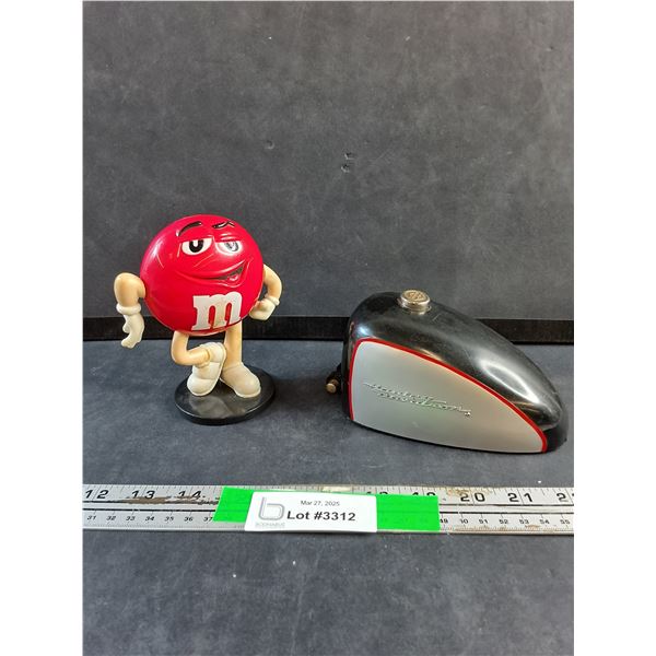 Harley Davidson Storage Watch Display Box and M&Ms Coin Bank