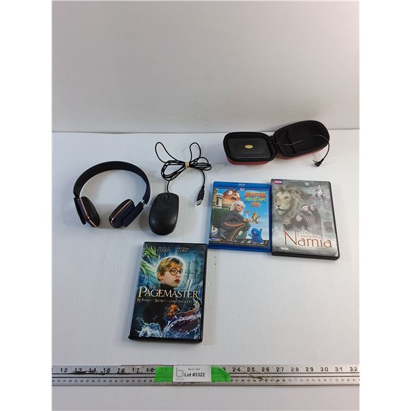 DVD and Blu Ray Movies - The Pagemaster,  Monsters vs Aliens, Dell Mouse, Headset and Speaker