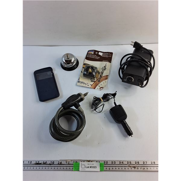 Call Bell, Clock Movement Kit, Phone Case, Bike Lock and Misc
