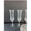 Image 2 : (4) Glass Goblets and Candy Bowl