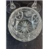 Image 5 : (4) Glass Goblets and Candy Bowl