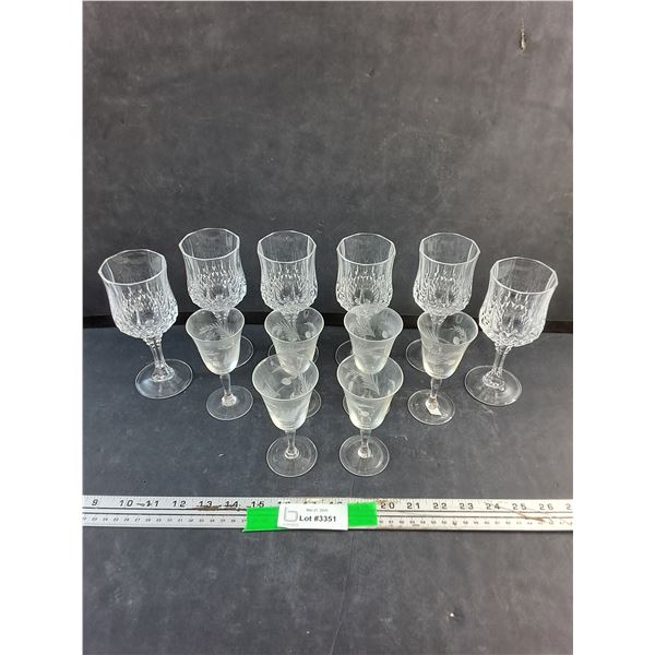 (12) Glass Goblets