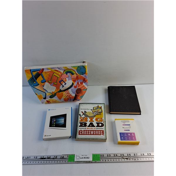 Make Up Bag, Windows 10, Book of Crossword and Double Sided Velcro USB Charging