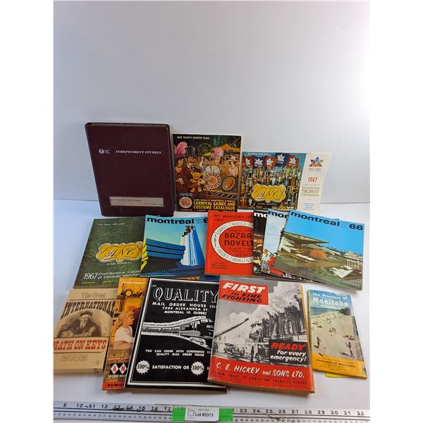 Various Books, Catalogues and Magazines - Montreal '66, Carnival Games & Costume Catalogue and Acme 