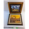 Image 1 : (2) Framed Wall Hanging Country Side Art Paintings