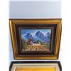 Image 2 : (2) Framed Wall Hanging Country Side Art Paintings
