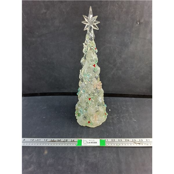 Decorative Light Up Glass Christmas Tree