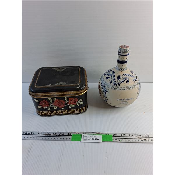 Grand Mayam Bottle and Decorative Tin Box