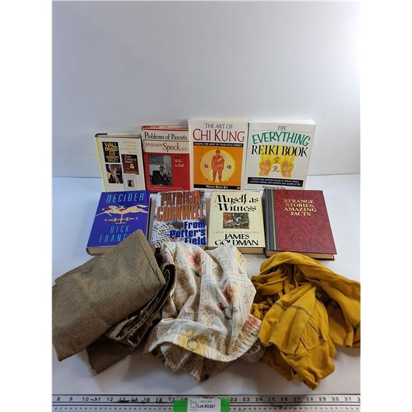 (8) Various Books - Dick Francis, James Goldman & Benjamin Spock and (3)Various Clothes