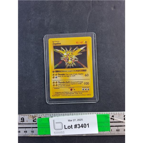 ^Pokemon Zapdos Trading Card - Cannot Authenticate