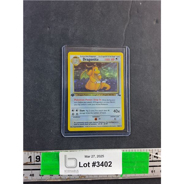 Pokemon Dragonite Trading Card - Cannot Authenticate