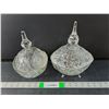 Image 1 : (2) Crystal Bowls with Lids