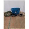 Image 1 : * Storage Tote, Water Hose, (2) Metal Planters & (3) Ceramic Planters - CANNOT SHIP