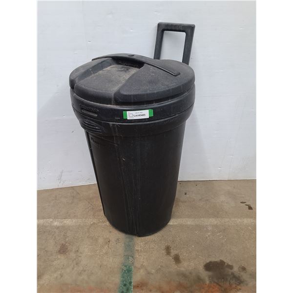 * Black Rolling Garbage Can w/Lid - CANNOT SHIP