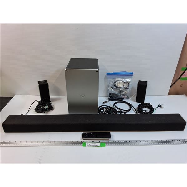 Vizio Surround Sound System (Has Bluetooth & Remote & Cords) - Works