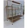 Image 2 : MCM Magazine Metal & Wood Holder - 15" X 8" X 17"
