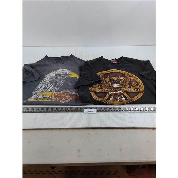 (2) Harley Davidson T-Shirts Size Medium