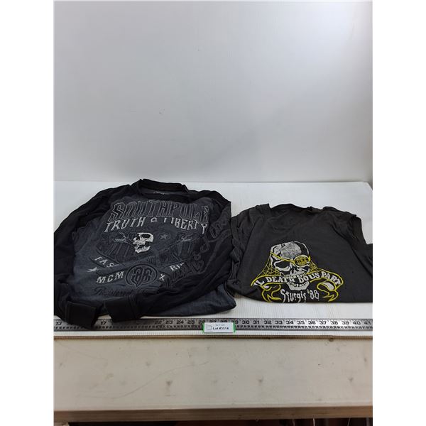 (2) Motorcycle Shirts (Truth and Liberty Size XL & Surgis 1988)