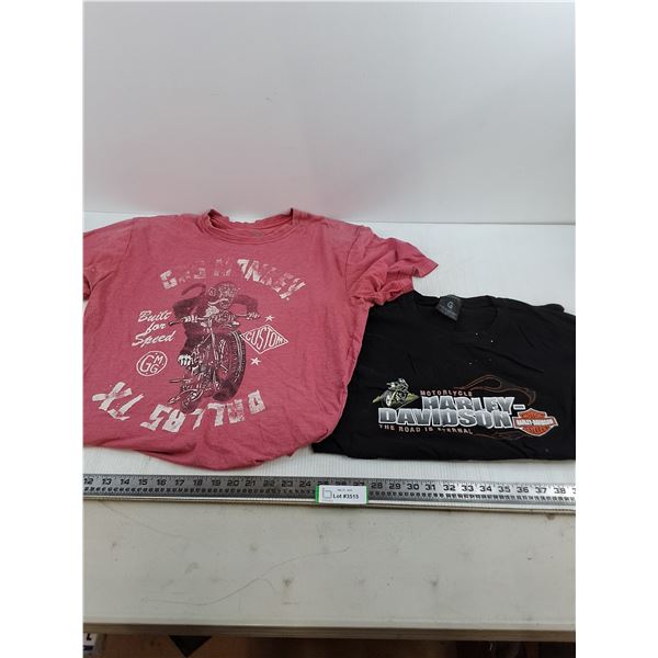 (2) T-Shirts (Gas Monkey XL & Harley Davidson L)