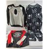 Image 1 : Sons of Anarchy "Onesie" Size m Pajama, Raptors Size L Shirt and Medium Size Bear Shirt