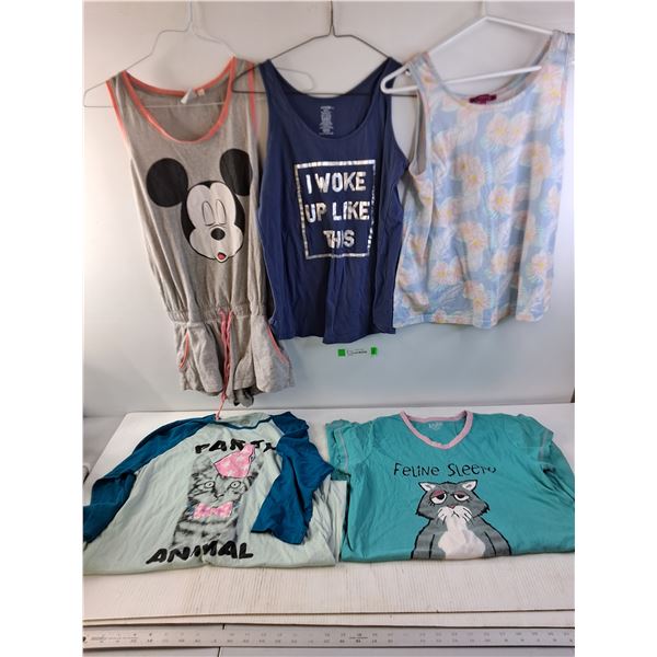 Sleepers (Long) Size XL and S/M and (3) Tops Sizes XS and S