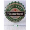 Image 1 : Heineken Metal Beer Cap Sign